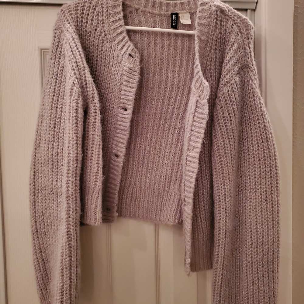 Cozy Gray Chunky Knit Sweater - Picture 4 of 5